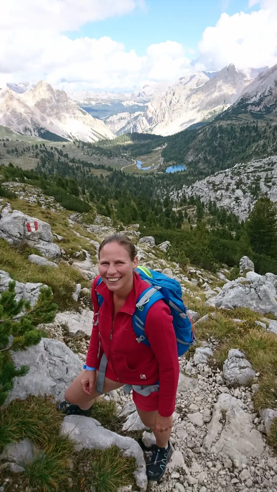 Sonja durante un'escursione in montagna
